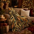 thumbnail image 3 of African Tribal Mask Safari Silhouette Collage, Cozy Artistic Scene, Warm Flannel Blanket for Cabin and Lodge, Wildlife Lovers Housewarming Gift, Artistic Home Decor, 3 of 9
