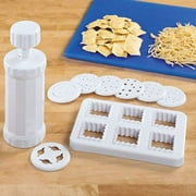 Pasta Pronto - Gourmet Pasta Maker Roller Machine Cutter - Homemade Spaghetti Noodle Ravioli - White