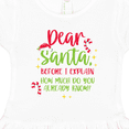 thumbnail image 3 of Inktastic Christmas Dear, Santa Before I Explain How Much do you Know? Girls Toddler Dress, 3 of 4