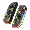 thumbnail image 1 of Wireless Controller Compatible with Nintendo Switch, OLED, Lite Gamepad Joystick (L/R) Replacement with RGB Right Purple Green, 1 of 2