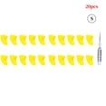 thumbnail image 1 of justharion 20 Pcs/set Couvre-Griffons pour Animaux de Compagnie, Capuchon de Protection en Résine avec Colle, Fournitures pour Animaux, Jaune, S, 1 of 9