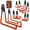 12 Pack Orange Hooks, variant on Garage Hooks, 12 Pack Wall Storage Hanger with 2 Extension Cord Straps, Heavy Duty Tool Holder for Utilities Organization, Wall Mount Rack for Garden Lawn Tools, Ladders, Bike, Ski (Orange)