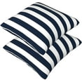 thumbnail image 5 of Navy Blue and White Stripe Throw Pillow Covers 20x20 in Farmhouse Pillow Case Soft Cushion Covers Set of 2 for Sofa Bed Bedroom Car Chair Living Room Home Decorative, 5 of 6