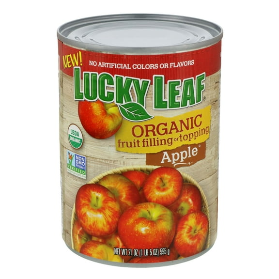 Pack Of 3 Lucky Leaf Organic Apple Fruit Filling & Topping, 21 oz (Package May Vary)