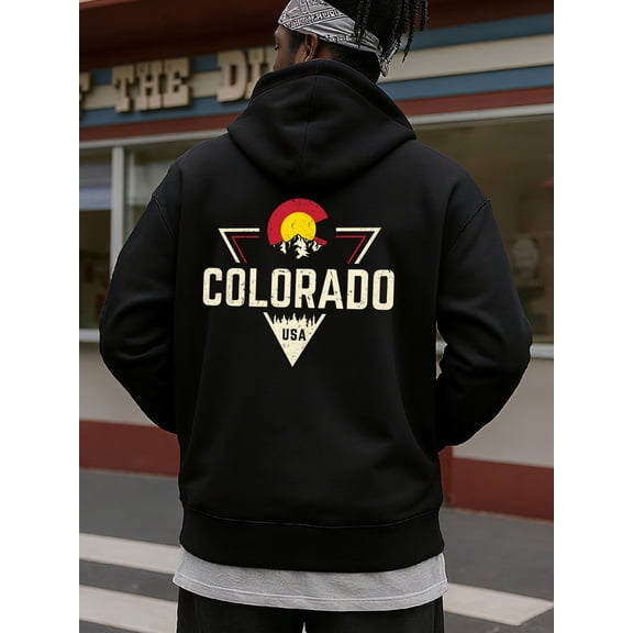 Colorado Hoodie hoodies & sweatshirt Camping for men hooded sweatshirt black Comfy Loose Drawstring Trendy Hooded Pullover,Clothing For Autumn Winter guys beer Original Unisex hoodie