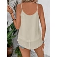 thumbnail image 5 of Stichou Womens Tank Tops Layered Hem Spaghetti Strap Sleeveless Shirts Summer Boho Cami Blouses Tiered Swing Tunic Tee Beige L, 5 of 9