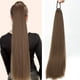 thumbnail image 1 of Nvzi Peluca larga y lisa con coleta trenzable, 1 pieza, marrón, fácil de usar, extensiones de cabello, 60 cm/23,62 pulgadas de largo, aspecto natural y duradero, ideal para uso diario/fiestas/citas., 1 of 4
