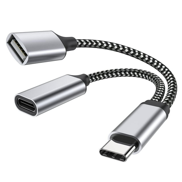 Divisor USB C OTG USB C, adaptador USB C a USB, carga PD de 18 W