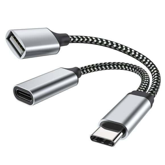 Divisor USB C OTG USB C, adaptador USB C a USB, carga PD de 18 W