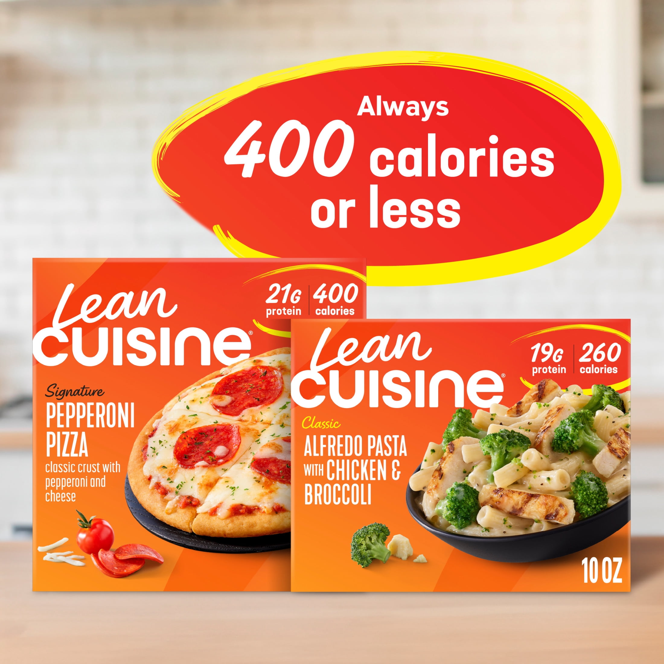 Lean Cuisine Chicken Alfredo Pasta with Broccoli Microwave Meals for Lunch or Dinner, 10 oz (Frozen)