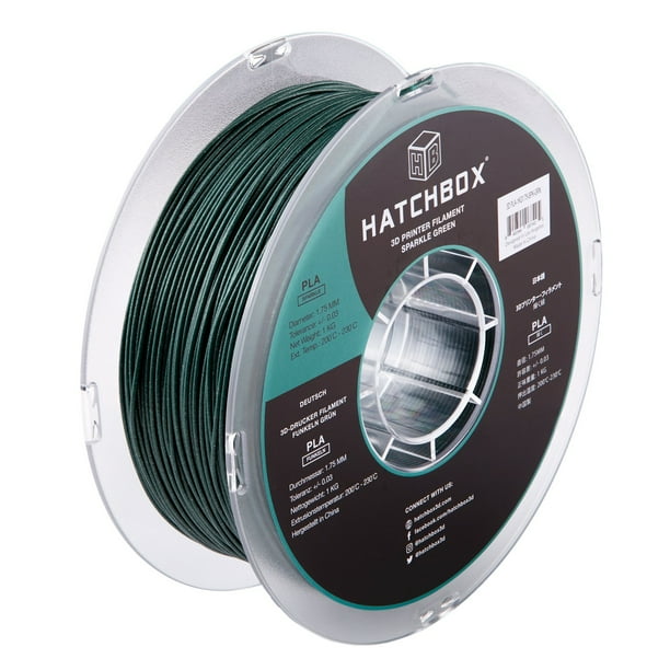 HATCHBOX Sparkle PLA 3D Printer Filament, Dimensional Accuracy +/ 0.03