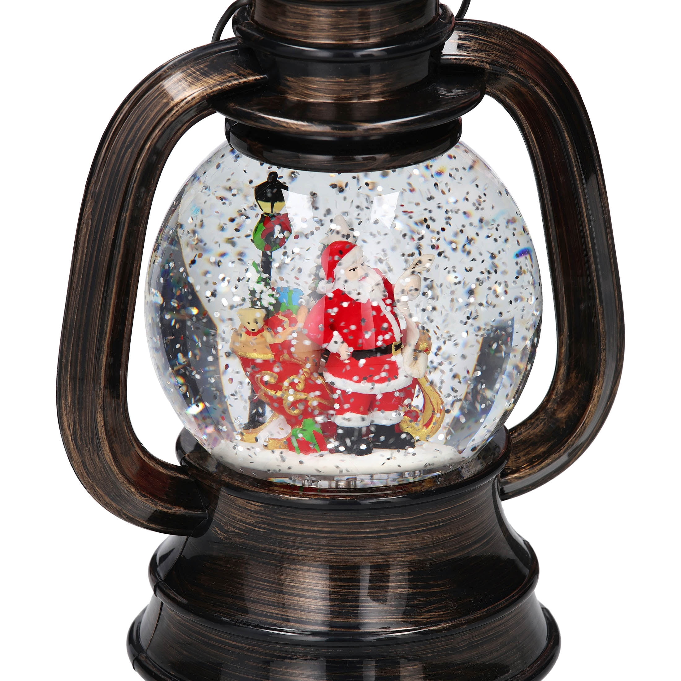 Light-Up Santa Water Lantern Christmas Decoration, Multicolor, 7.8", by Holiday Time