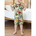 thumbnail image 4 of WIBACKER Kids Boys' Short Sleeve Top and Shorts Snug Fit 100% Cotton 2 Piece Pajama Set for Toddler Dinosaur Pjs, 4 of 10