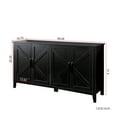 thumbnail image 3 of Hassch 59" Sideboard Buffet Cabinet with Storage, Farmhouse Coffee Bar Kitchen Cupboard with 4 Doors & Adjustable Shelves for Living Room, Kitchen, Hallway, Black, 3 of 9