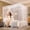 White, variant on 100Fens Bed Mosquito Net Bedroom Decorative Side Opening Net Curtains Suitable For Most Twin Sizes No Pole