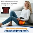 thumbnail image 4 of Red Light Heating Pad for Buttock, Sciatica Heated Massage Wrap, Thigh Heating Pad with Red Light, Hip Heated Brace with 3 Heating & Massage Modes, 105pcs Light Beads, 51.2in Adjustable Strap, 4 of 11