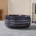 thumbnail image 4 of 30 oz Egg-Shaped Ceramic Pasta Bowls Set of 4, Porcelain Microwave Safe Serving Bowls with High Edge for Dinner, Salad, Soup, Reactive Glaze, Royal Blue, 4 of 7