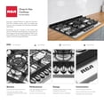 thumbnail image 3 of 30 in. Century Collection Drop-In Gas Cooktop, 5 Burners, Cast Iron Grates, Metal Knobs in Stainless Steel, 3 of 13