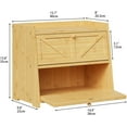 thumbnail image 6 of Vintage Double Layer Bread Box for Kitchen Counter Bamboo Bread Storage Container Large Capacity Bread Storage Bin (Natural Bamboo), 6 of 17