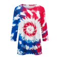 thumbnail image 6 of Independence Day Womens Tops Three Quarter Sleeve Shirt USA Patriotic Flag Graphic Print Top, 6 of 6