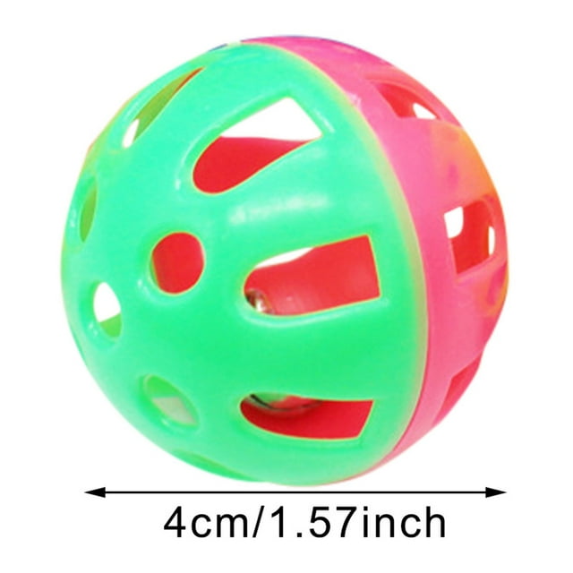 18 Pieces Plastic Cat Toy With Inside Toys Lattice Jingle Cat Pounce Rattle For Cat Exercise And Play Indoor