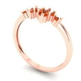 thumbnail image 2 of 0.17 ctw Wedding Band for Women - 14K Rose Gold Simulated Red Diamond Stackable Eternity Ring, 2 of 6