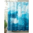 thumbnail image 2 of Blue Shower Curtain, Abstract Oil Painting Waterproof Shower Curtain Set with 12 Hooks Lightweight Washable Fabric Shower Curtains for Bathroom 72x72 Inches, 2 of 6