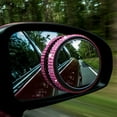 thumbnail image 4 of NIBOLOG Blind Spot Mirrors - 2Pcs Adjustable 360-degree Wide Angle, Stick-on Design, Waterproof Rust-proof, 4 of 7