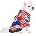 thumbnail image 2 of Honeii American Stars2 Print Small Dog Hoodies Pet Hooded Sweatshirts Fall Winter Puppy Cat Sweaters Warm Clothes for Small Dogs Outfits Costume-X-Small, 2 of 7
