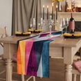 thumbnail image 2 of Colorful Abstract 90 Inch Table Runner, Modern Geometric Vintage Farmhouse Dresser Scarf Cotton & Linen Tablerunner for Dining/Kitchen Island/Holiday Party Décor 13" x 90", 2 of 9