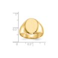 thumbnail image 5 of Solid 14k Yellow Gold Men's Engravable Signet Ring (14mm) - Size 12, 5 of 5