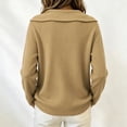 thumbnail image 4 of Women's Bow Neck Sweater Long Sleeve Loose Fit Casual Pullover Top, 4 of 6