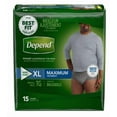 thumbnail image 3 of Depends Men Fitflex Max Extra Large Underwear, 3 of 4