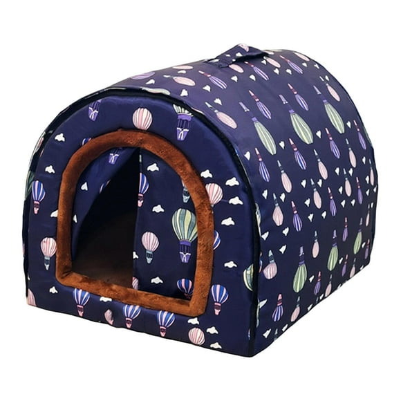 Cama cueva para gatos, tienda de campaña reutilizable, casita portátil para perros, 2 usos: jardín, interior y exterior. para perros pequeños, gatos y Globo