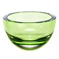 thumbnail image 1 of 6" Mouth Blown Crystal European Made Lead Free Spring Green Bowl, 1 of 1