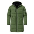 thumbnail image 5 of Mens Winter Coats Plus Size Mens Jackets Men's Solid Winter Thickened Jacket Windproof Quilted Coat Multi - Pocket Long Sleeve Padded Outerwear, L-4XL, 5 of 9