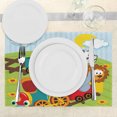 thumbnail image 3 of Ambesonne Animal Place Mats Set of 4, Savannah Art Wild Animals, Standard Size, Multicolor, 3 of 6