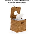 thumbnail image 7 of LQCrafK Seagrass Square Tissue Box Cover – Woven Decorative Tissue Holder for Bathroom, Home, or Office (5.51" Cube), 7 of 7