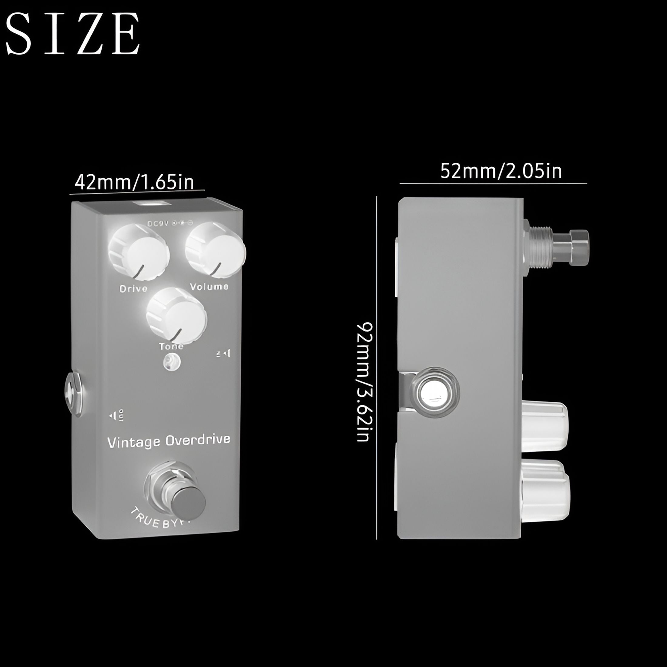 CCOCC Metal Distortion Pedal Overdrive & Reverb Effects Processor Choir Sound Enhancer for Guitar 9.1X4X3.2Cm Compact Size Includes Power Cord Ideal for Metal & Hard Performances