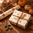 thumbnail image 3 of Thanksgiving Gifts Wrapping Paper,27.56x19.69 Inch Pumpkin Maple Leaf Themed Cozy Gift Wrap Paper,Perfect for Holiday Gifts Making and Fall Party Prep, 3 of 8