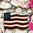 thumbnail image 3 of Metal American Flag Hanging Wall Art Patriotic July 4th Ornament Decoration 10''x14.8'', 3 of 5