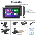 thumbnail image 2 of Portable for Apple Carplay/Android Auto Screen for Car, 7 Inch HD Touch Screen Wireless Car Play with Backup Camera, Voice Control, BT, FM, Mirror Li, 2 of 7