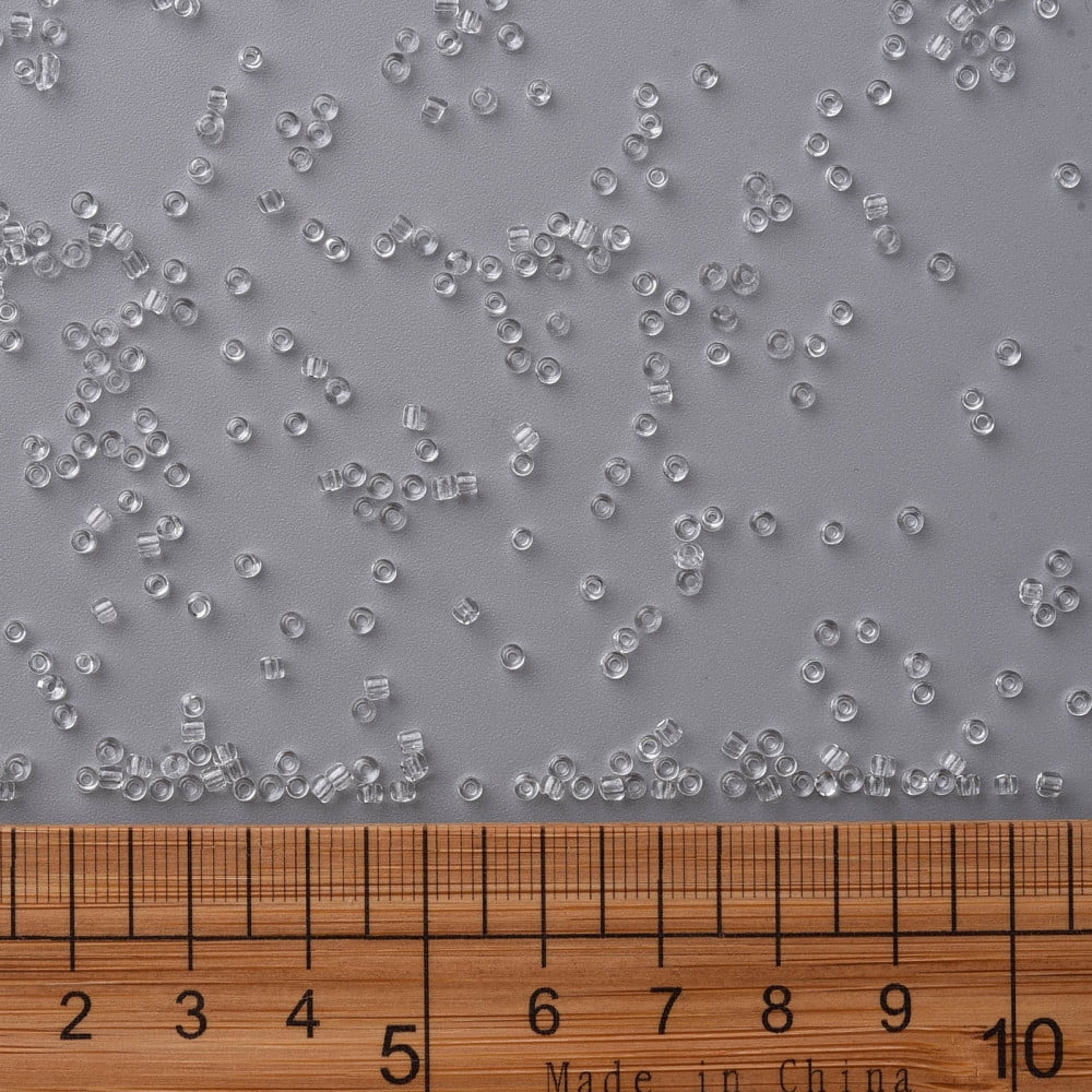 Glass Seed Beads Transparent Round White 12/0 2mm Hole: 1mm about 30000 beads/pound