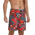 thumbnail image 2 of Bixox Men's Fire Sign printed lightweight casual shorts, soft sleep shorts with pockets., 2 of 7