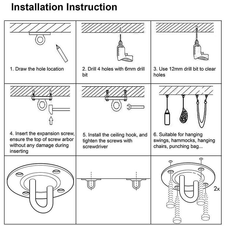 How To Install Ceiling Swing Hooks Shelly Lighting