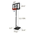 thumbnail image 4 of Luku Portable Basketball Hoop Outdoor, 5.2-10FT Height Adjustable Basketball Hoop Goal System with 44" Backboard and Wheels for Youth Adults - Backyard, Indoor Play, 4 of 7
