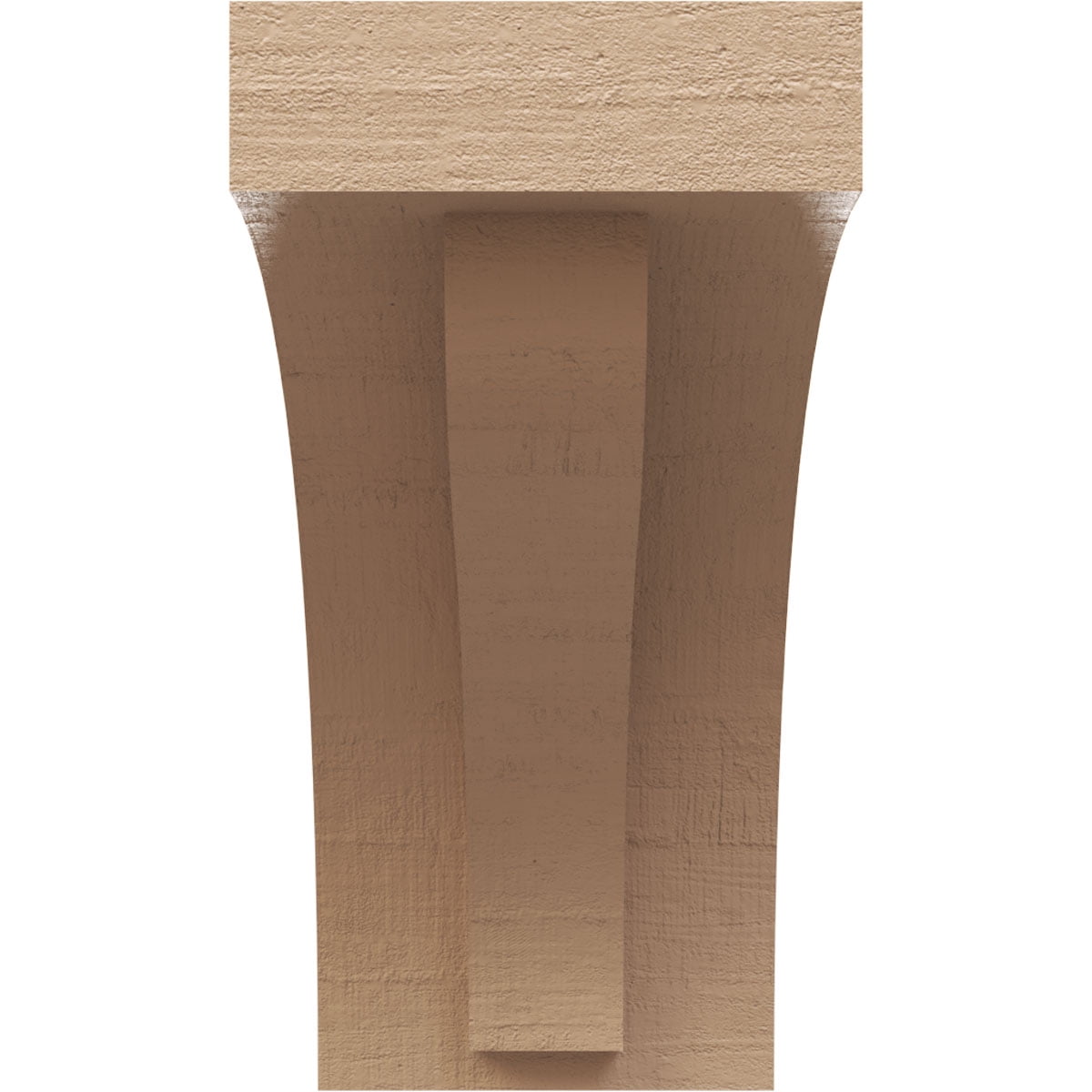 3"W x 6"D x 6"H Classic Helena Rough Cedar Woodgrain TimberThane Corbel, Primed Tan