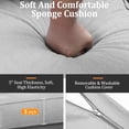 thumbnail image 5 of CozyHom 2 Pcs Modern Outdoor Patio Aluminum Sofa Furniture, Outside Metal Patio Sofa Chair With Cushions, White, 5 of 7