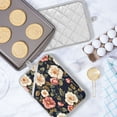 thumbnail image 5 of Two Pieces Of Square Heat Insulation Pad Oven Mitts 7x9.8 Inch Oven Microwave Kitchen Cooking Baking Colorful Flowers Pretty, 5 of 7