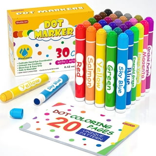 Lebze Washable Markers for Kids Ages 2-4 Years, 12 Colors Jumbo Toddler  Markers for Coloring Books, Safe Non Toxic Art School Supplies for Boys 